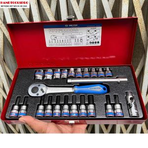 Bộ tuýp 24 chi tiết hệ mét 3/8 inch 6-19mm Kingtony 3524MR