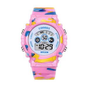 【Fairy Castle】Children Camouflage Watch Sport Kids Rubber Strap Waterproof LED Digital Watch for Kid Student Girl Boy Wristwatch Clock