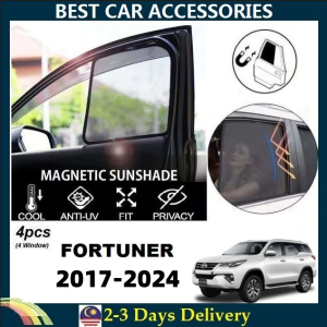 Toyota Fortuner 2005-2025 FULLY MAGNETIC SUNSHADE【4pcs】