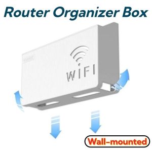 Wifi Shelf Wall-mounted Router Organizer Box Set-TopBox Storage Box Wireless Rack No-hole Punching