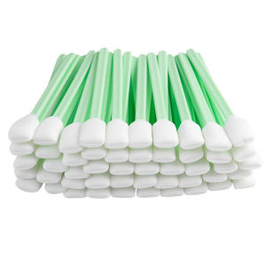 50psc Foam Sticks Cleaning Swabs Dust-Free Cleaning Sponge Head Swabs for Inkjet Printer Print Head