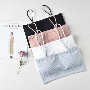 OK Bra สไตล์เกาหลีผู้หญิงบราไร้รอยต่อบางสายชุดชั้นในนุ่มสบายเสื้อกล้ามกีฬาเซ็กซี่ Tube Top