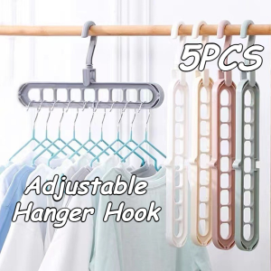 Magic Hanger 360° Rotating Hanger Plastic Multi-Function Indoor 9 Hole Folding Clothes Hanger