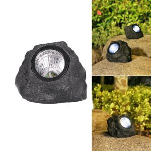 GONUUWGL Simulation Stone Solar Stone Light Waterproof Spotlight Solar Rock Lamp White Light Resin Lawn Lamp Outdoor Decorative