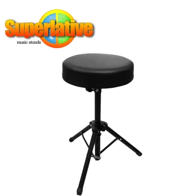 Drum Stool Drum Throne Seat For Drummers Black Color Portable SUPERLATIVE STANDS (Singapore)