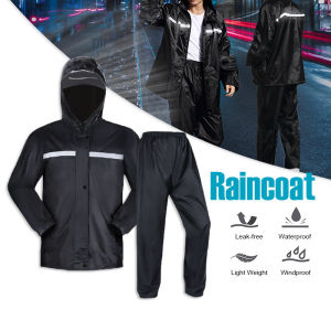 Rain Jackets Pants Suit Motorcycle Men Rainsuit Windproof Waterproof Jacket Night Reflective Strip Safety Outdoor Cycling Fishing Raincoats