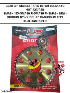 GEAR GIR GIGI SET TARIK DEPAN BELAKANG 40T-12T/428 SMASH 110 R FI SHOGUN 125 110 NEW KUALITAS SUPER