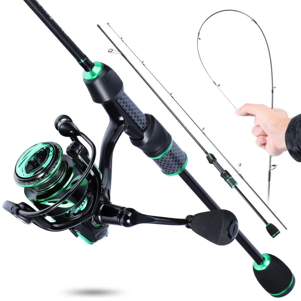 UL Fishing Rod Set Full Kit 1.68m/1.8m Spinning and Casting Rod with 12+1  BB 8kg Drag Spinning Reel and Baitcasting Reel for Pond Stream and River  Fishing Rod and Reel Set.