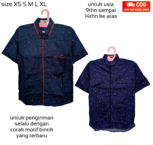 Kemeja Lengan Pendek Anak Laki Laki Pria Remaja Fashion Bahan Katun Strecth Adem Melar Motif Bermotif Polos Kotak Kotak Murah Umur Usia TK SD SMP SMA Umur Usia 1 2 3 4 5 6 7 8 9 0 Tahun-KIDZTUBS1418021524