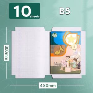 10 Sheets Transparent Self-adhesive Book Wrapper Protective Cover S/M/L Book Covers Waterproof Film