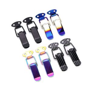 COSE Durable 2 Pcs Car Fastener Accessories Hood Clip Lock Clip Kit Bumper Fixed Lock Exterior Parts Bumper Lock Clip Car Hood Fastener Bumper Security Hook Quick Release Hasp