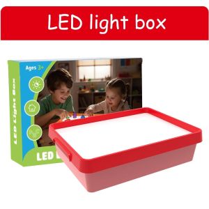 2026 Kids Led Light Sensory Toys Early Education Light/Shadow Exploration Parish Copying Drawing Painting Light Guide Board Aids