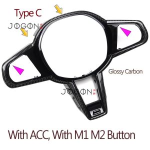 OnlyF U Replacement  For BMW 2 3 4 Series 220i 320i 330i 420i M3 M4 2024+ Carbon Car Steering Wheel Button Frame Cover Trim Accessories 9R3H1