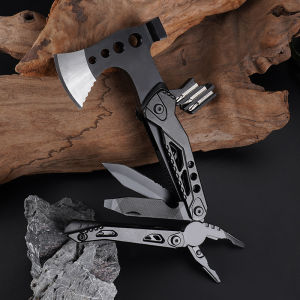 อุปกรณ์เดินป่า ขวาน ค้อน คีม มีดเดินป่า Lagos Multifunctional คีมขวานกลางแจ้งอเนกประสงค์เครื่องมือแบบพกพาคีมพับ