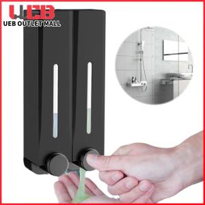 UEB Easy Install Wall-Mounted Shower Soap Dispenser No Drill Waterproof Bathroom Soap Dispenser with Clear Window