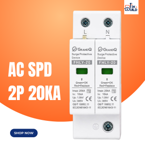 2P AC DC SPD 20KA 40KA 60KA Safe and Reliable Surge Protective Device Voltage Solar Pv Lightning Arrester