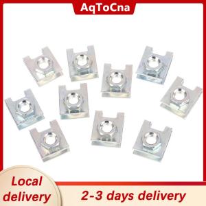 [COD] AqToCna Ship within 24 hours 10pcs Automotive Car License Plate Fasteners 6mm Screw Rivet Fixed Clips