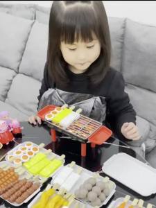 Childrens playhouse toys simulated food barbecue puzzle kindergarten steamer male and female cooking kitchen complete set