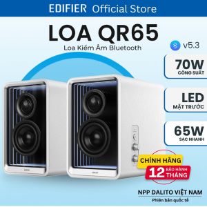 Loa EDIFIER QR65 Bluetooth 5.3 - Công suất 70W 11 hiệu ứng ánh sáng RGB Sạc nhanh GaN 65W Chuẩn nhạc chất lượng cao Hires Audio Wireless Đầu ra siêu trầm Kết nối USB RCA | Hàng chính hãng Bảo hành 12 tháng