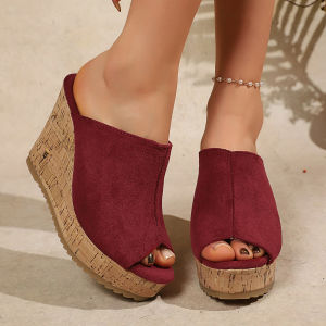 Free Shipping WomenS Wedge Sandals 2026 New Fashion Open-Toe Comfortable Platform Thick-Soled Slide Sandals