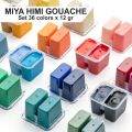 Miya Himi GOUACHE Paint set TWIN 36 / 48 colors x 12gr. 