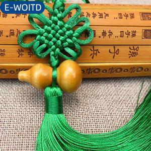 E-WOITD 1 cái bùa may mắn Mặt dây chuyền bầu phong thủy thắt nút Trung Quốc trang trí nhà xe hơi