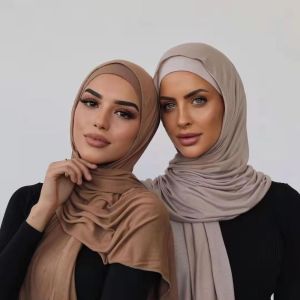 AKZDXE Modal Cotton Hijab Scarf Soft Long Jersey Hijab Fashion 170x60cm Scarf Shawl Women