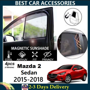 Mazda 2 Sedan 2015-2018 FULLY MAGNETIC SUNSHADE【4pcs】