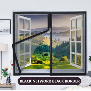 Zippered Window Screen Mosquito Net Window Washable self-adhesive Anti-mosquito Mesh Jaring Nyamuk