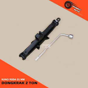 Toolkit Set Dongkrak Jembatan Mobil 2 Ton & Kunci Roda 21mm Lancip