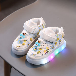 100% BESTSELLER!! Sepatu LED Anak Perempuan Smiley Lucu Sneaker Cantik Sepatu Anak Cewek Import