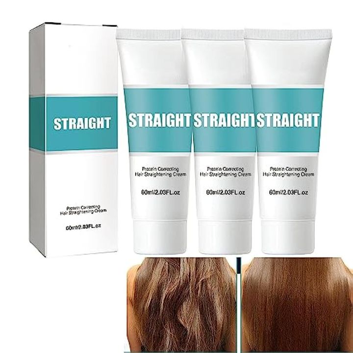 [PREORDER] 3PCS Hair Straightener Cream,Protein Silk & Gloss Hair