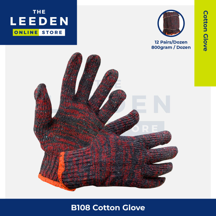 B108 Cotton Gloves (Dozen) by Leeden Online Store