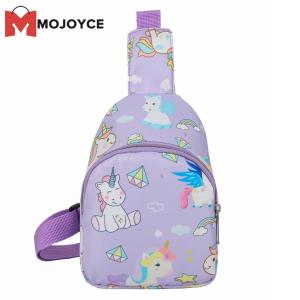 MOJOYCE Fashion Kids Cartoon Messenger Bag Money Pouch Dinosaur Horn Horse Printing Chest Bags