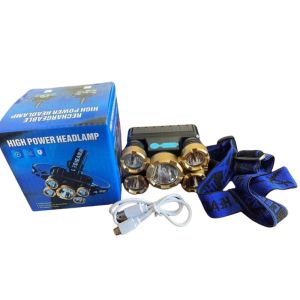 2pcs Rechargeable 5 Led Headlamp Flashlight HeadLamp Adjustable Head Light Waterproof Led mini Headlamp rechargeable strong flash light head-mounted flashlight waterproof LED five headlight super bright rechargeable outdoor long shot night fishing miner’s