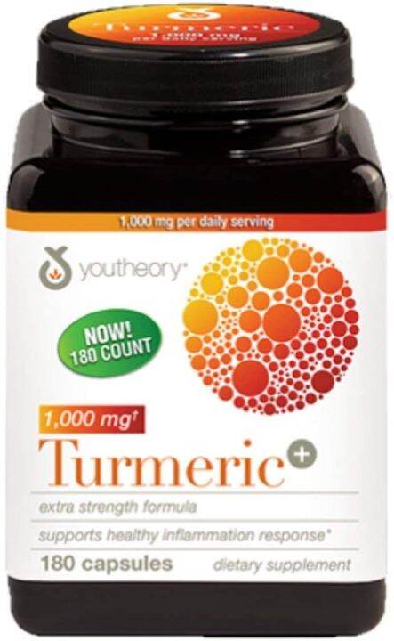 Youtheory Turmeric Extra Strength Formula Capsules 1000 Mg Per Daily 180 Count Lazada Ph