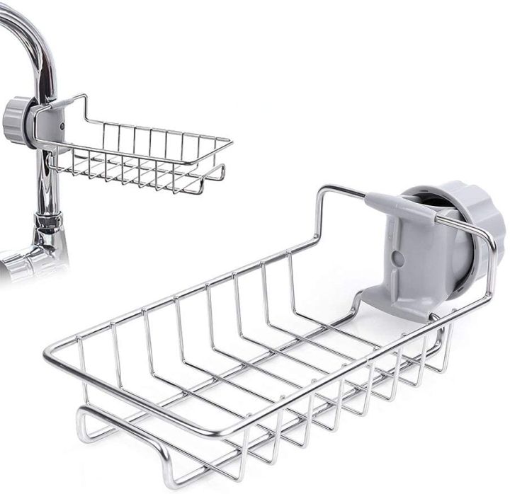 Sink Organizer Kitchen Faucet Sponge Holder Dishwasher Drainer