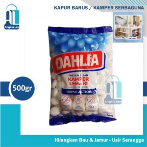 Kapur Barus Kamper Dahlia Naphthalene Moth Ball Triple Action 500gram New