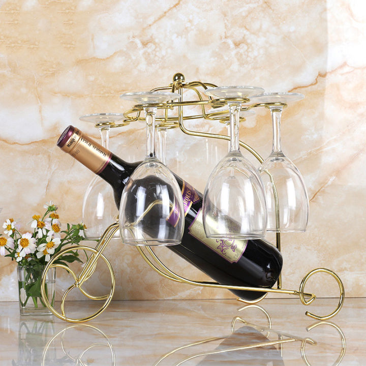 Red Wine Bottle Holder Creative Wine Bottle Rack Organizer Hanging Upside  Down Cup Goblets Display Rack For Home Bar Party Iron Art Wine Rack  Lazada