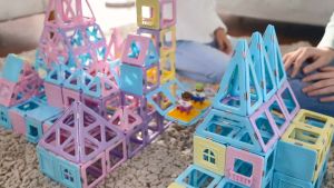 Romboss 103PCS Magnetic Toys for Kids Toddlers Magnetic Tiles Magnetic Castle Blocks Building Sets Christmas Gift