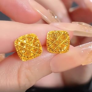 DAIMEISHU Elegant Geometric Hollow-out Stud Earrings for Women Fashionable and Shiny Accessories