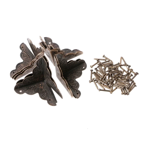 10 cái Hộp đồ cổ góc chân gỗ cho trường hợp bảo vệ góc mép bàn Bronze t