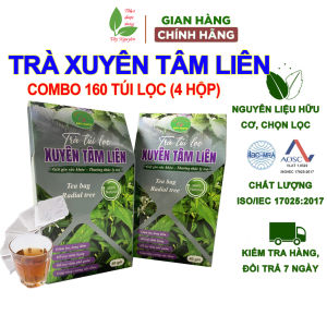 160 gói trà xuyên tâm liên trà tía tô hoa kim ngân bảo vệ đường hô hấp cảm cúm ho phổi
