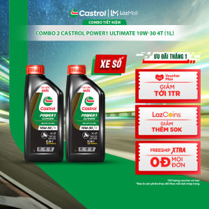 COMBO 2 Dầu nhớt xe số CASTROL POWER1 ULTIMATE 10W-30 4T (1L)