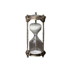 ESFDGL Golden Hourglass Timer Embossed 15/30 Minutes Sandglass Elegant Gift Sand Clock Office