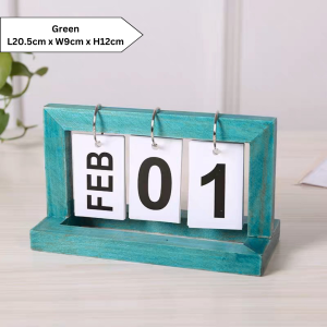 Ready Stock Ikea Style Desktop Natural Wooden Clock Perpetual Calendar Table Calendar Page Flipping Turning Home Living Bedroom Study Room Office Cafe Shop School Decoration Ornaments Modern Minimalist Aesthetic Nordic Durable Waterproof Gift Kids Adult