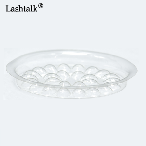 Lashtalk Makeup Maquiage 100pcs Plastic Disposable False Fake Lashes Glue Holder Pallet with Adhesive Base for Eyelash Extension