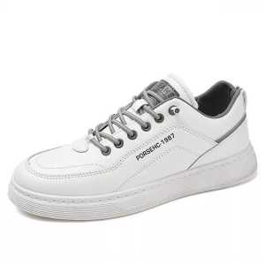 Sepatu Pria Formal Sneakers Muda Kekinian Tali Hitam Kulit Sepatu Shoes Putih MC421