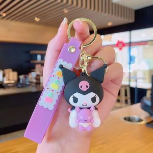 Set Gantungan Kunci Mobil Motor KeyChain Liontin Tas motif Kartun Lotso Melody Kuromi Hadiah Pasangan