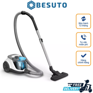 Máy Hút Bụi Philips XB2023/01 Thế Hệ Mới Không Cần Túi Bụi Công Nghệ PowerCyclone 4 Động Cơ 1800W Trọng Lượng Nhẹ Kích Thước Nhỏ Gọn 2 Đầu Hút Bộ Lọc Super Clean Air filter Nhập Đức Bảo Hành 12 Tháng